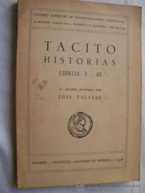 Libros de segunda mano: HISTORIA. LIBROS I-III. T&Aacute;CITO. 1948 - Foto 1