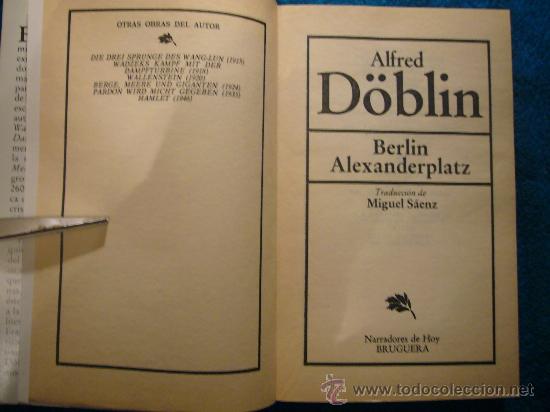 Libros de segunda mano: ALFRED D&Ouml;BLIN: - ALEXANDERPLATZ - (BARCELONA, 1982) - Foto 3