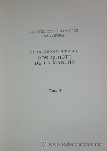 Libros de segunda mano: DON QUIJOTE DE LA MANCHA - 4 TOMOS - Foto 8