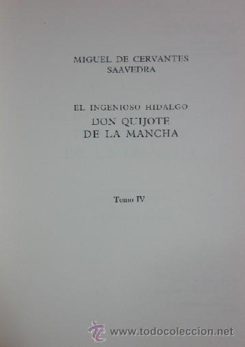 Libros de segunda mano: DON QUIJOTE DE LA MANCHA - 4 TOMOS - Foto 10