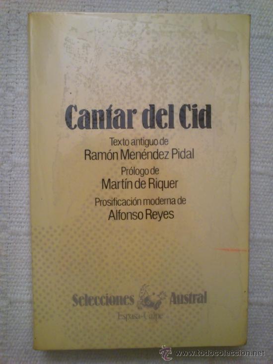 Libros de segunda mano: CANTAR DEL CID - SELECCIONES AUSTRAL -ESPASA CALPE 1984 - Foto 1