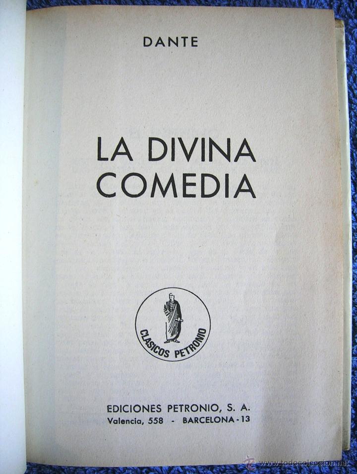 Libros de segunda mano: LA DIVINA COMEDIA - DANTE. EDIC. PETRONIO EN 1973. - Foto 3