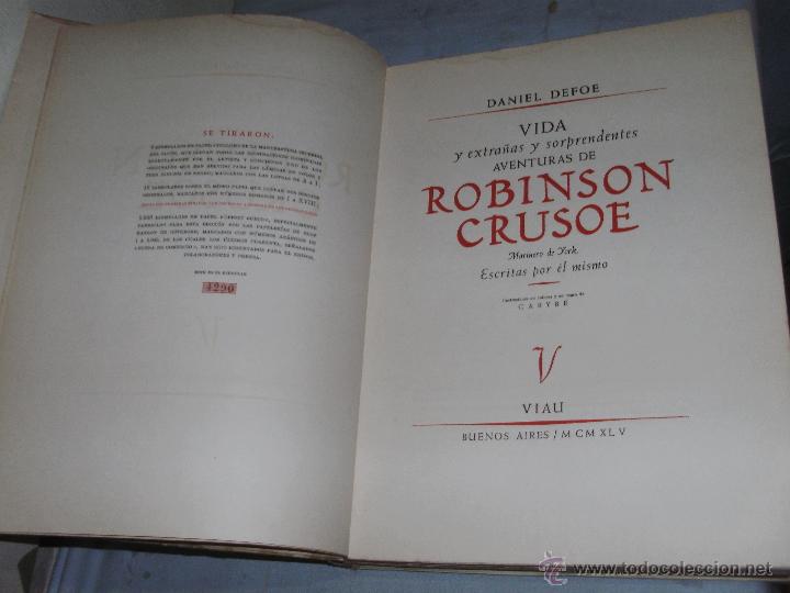 Libros de segunda mano: DANIEL DE FOE - ROBINSON CRUSOE - - Foto 1