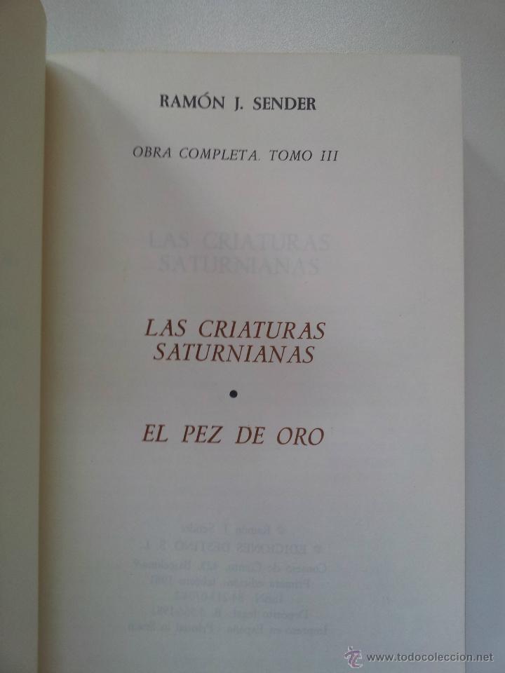 Libros de segunda mano: OBRA COMPLETA (3 TOMOS). RAM&Oacute;N J. S&Eacute;NDER. DESTINO. 1976 - Foto 3