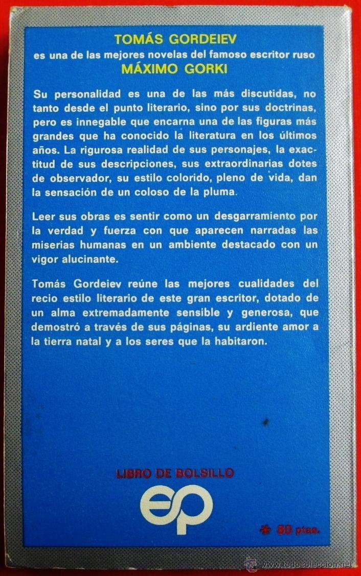 Libros de segunda mano: TOMAS GORDEIEV - MAXIMO GORKI - 1972 - TAPA BLANDA - Foto 2
