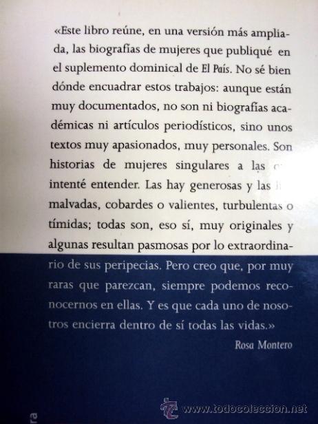 Libros de segunda mano: HISTORIAS DE MUJERES - ROSA MONTERO - Foto 2