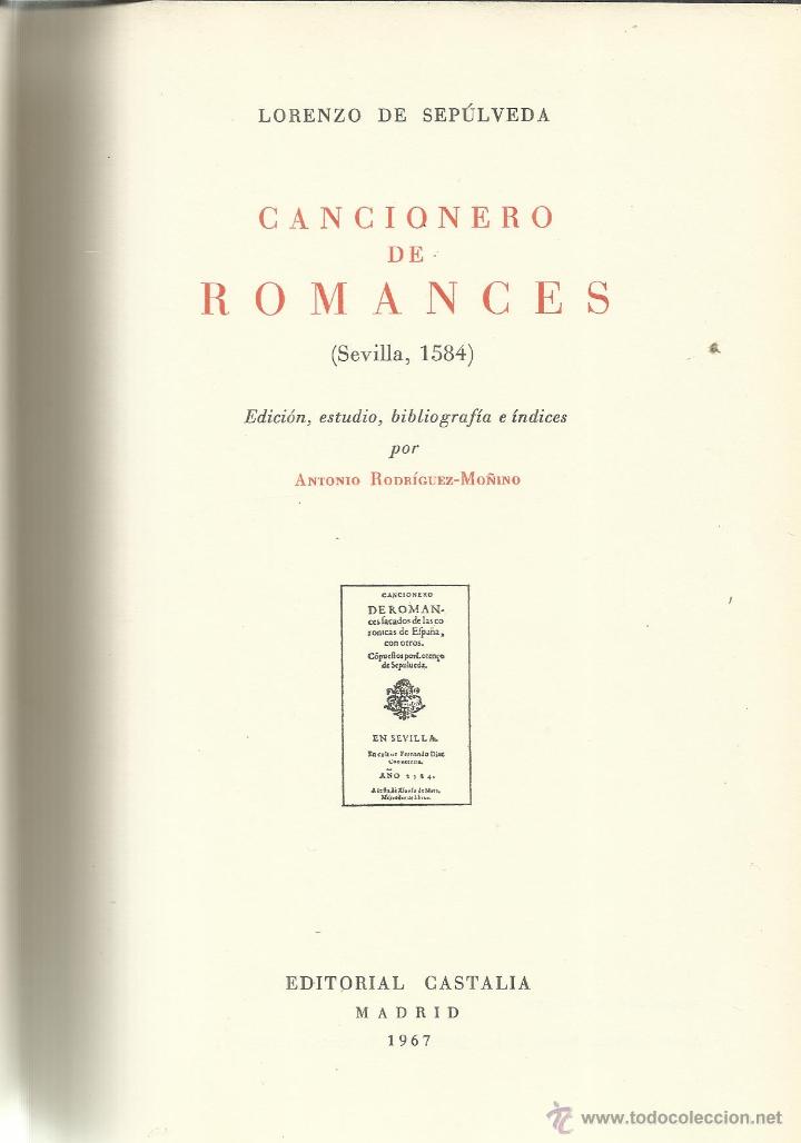 Cancionero De Romances. Lorenzo De Sepúlveda. E - Vendido En Subasta ...