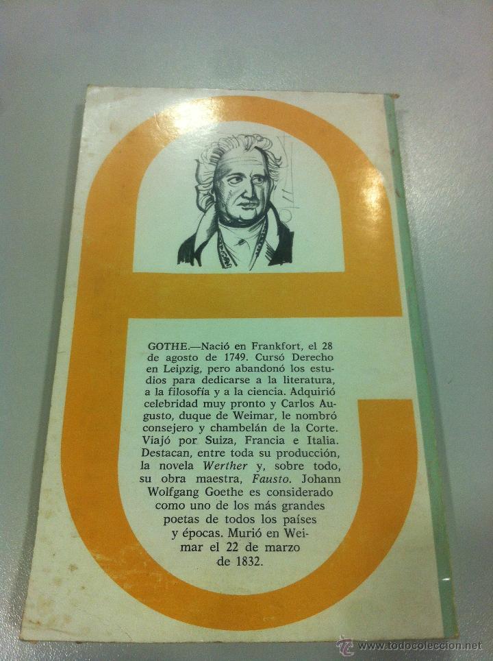 Libros de segunda mano: FAUSTO - GOETHE - EDITORIAL CARACAS - MADRID - 1967 - - Foto 2