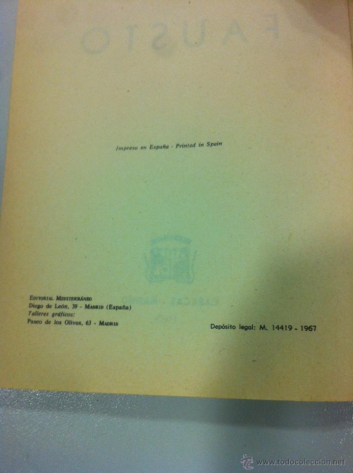 Libros de segunda mano: FAUSTO - GOETHE - EDITORIAL CARACAS - MADRID - 1967 - - Foto 4