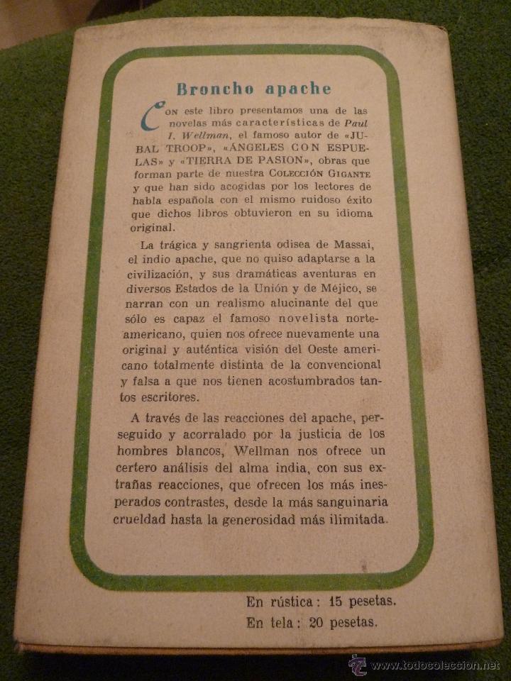 Libros de segunda mano: Broncho apache - , Paul J. Wellman - Foto 2