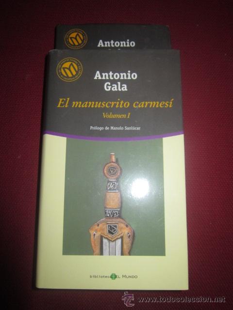 Libros de segunda mano: El manuscrito carmes&iacute;.  Antonio Gala. Dos vol&uacute;menes. - Foto 1