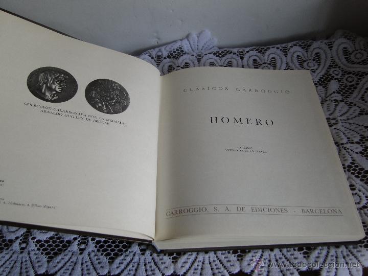 Libros de segunda mano: LA ILIADA / ANOTOLOG&Iacute;A DE LA ODISEA.---HOMERO - Foto 2