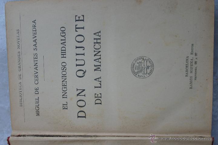 Libros de segunda mano: antiguo libro don quijote de la mancha editorial sopena - Foto 2