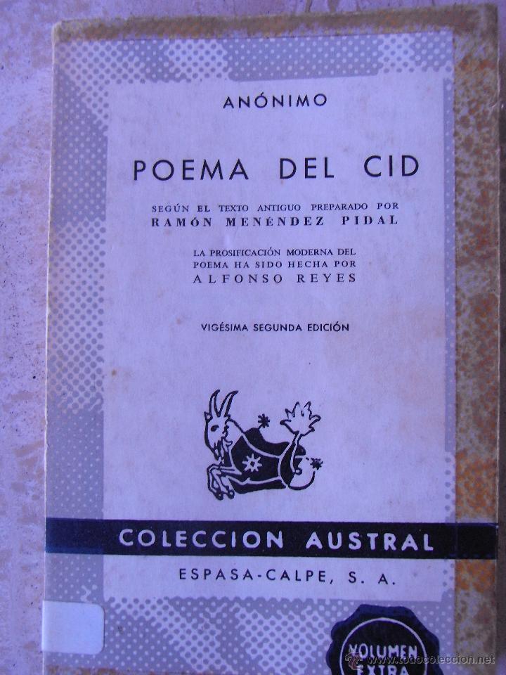 Libros de segunda mano: POEMA DEL CID. An&oacute;nimo - Foto 1