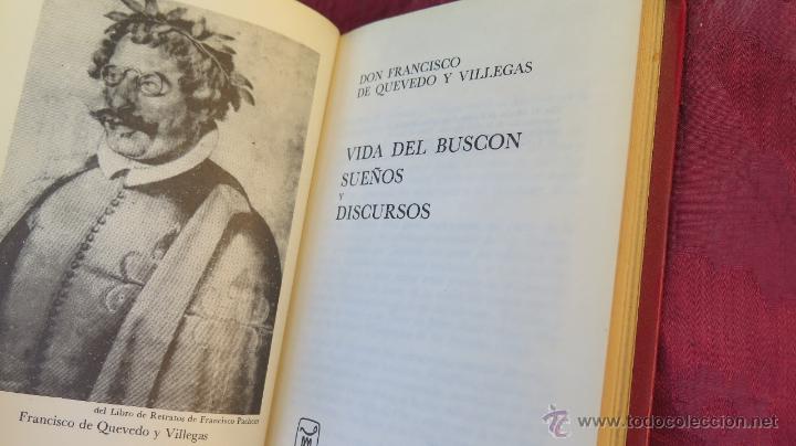 Libros de segunda mano: VIDA DEL BUSCON. SUE&Ntilde;OS Y DISCURSOS. QUEVEDO. AGUILAR. CRISOL - Foto 2