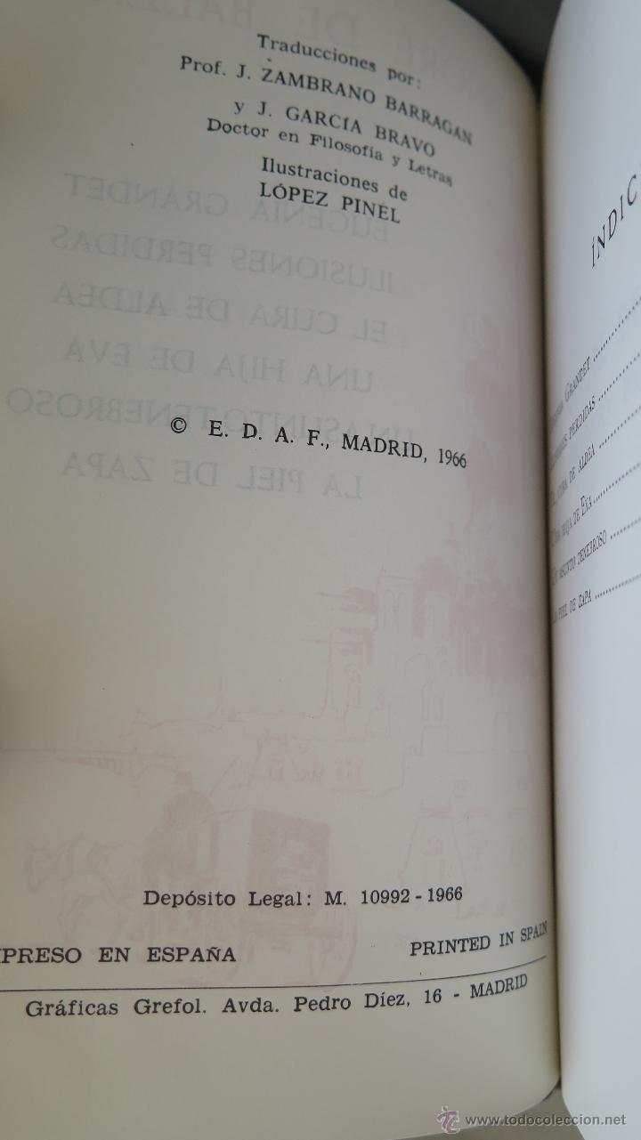 Libros de segunda mano: 1966.- OBRAS INMORTALES. BALZAD. EDAF. CON ESTUCHE - Foto 4