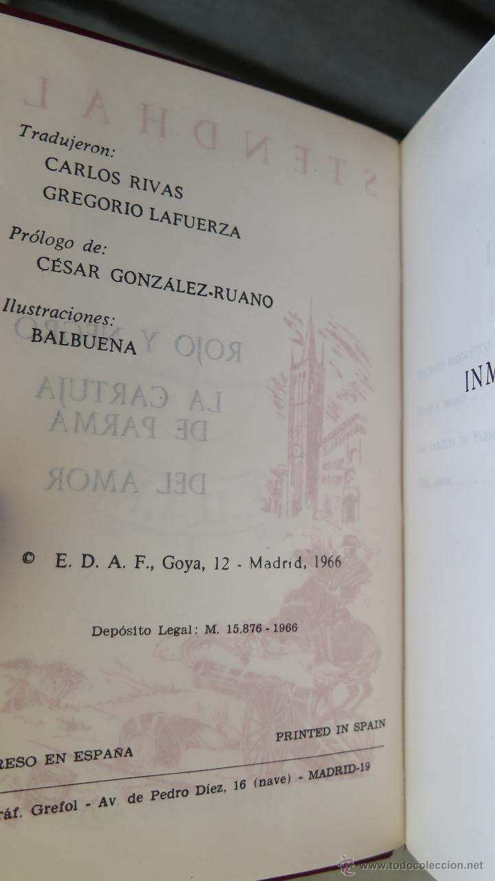 Libros de segunda mano: 1966.- OBRAS INMORTALES. STENDHAL. EDAF. CON ESTUCHE - Foto 3