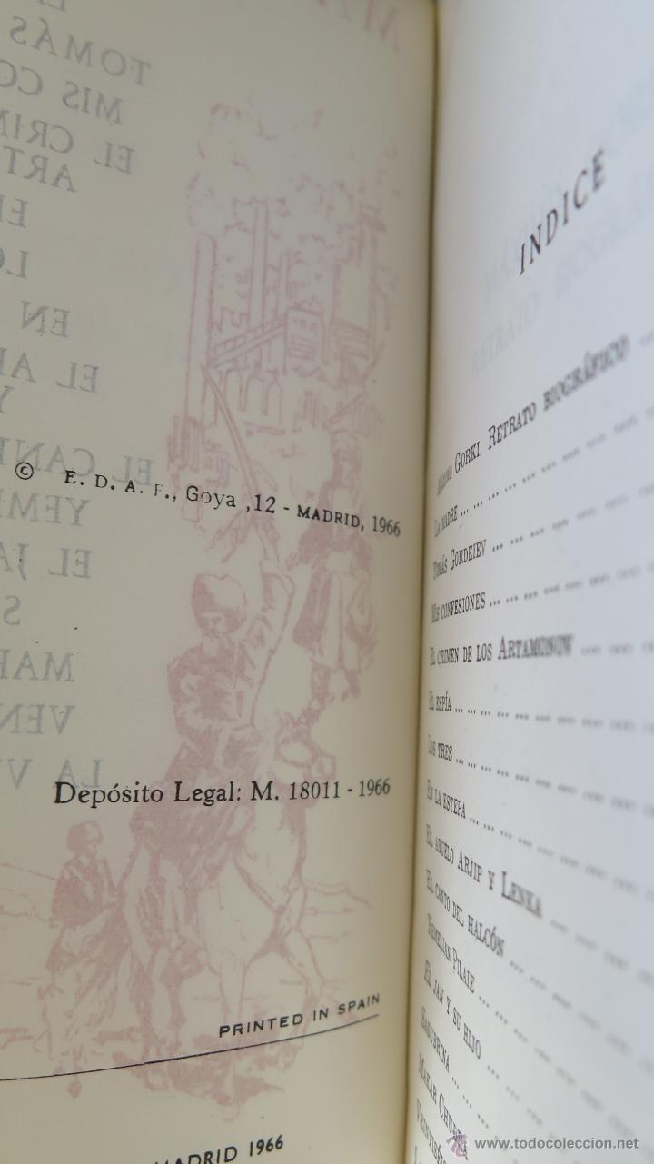 Libros de segunda mano: 1966.- OBRAS INMORTALES. MAXIMO GORKI. EDAF. CON ESTUCHE - Foto 4