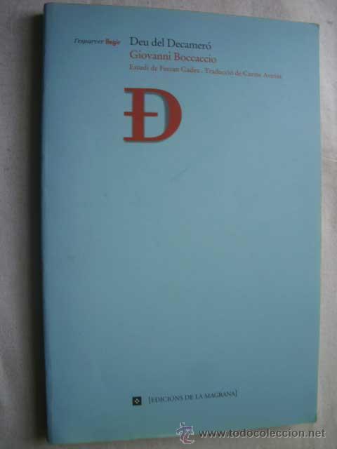 Libros de segunda mano: DEU DEL DECAMER&Oacute;. BOCCACCIO, Giovanni. 1999 - Foto 1