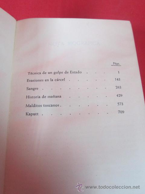 Libros de segunda mano: OBRAS DE MALAPARTE. 1960. UN TOMO. - Foto 2