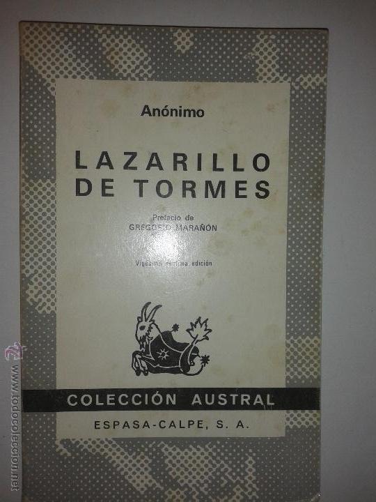 Libros de segunda mano: LAZARILLO DE TORMES  1979 AN&Oacute;NIMO   27 &ordm; ED. AUSTRAL 156 - Foto 1