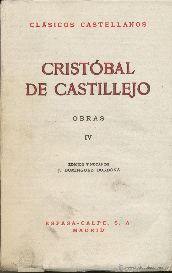 Libros de segunda mano: Crist&oacute;bal de Castillejo, Obras IV, 1958 - Foto 1