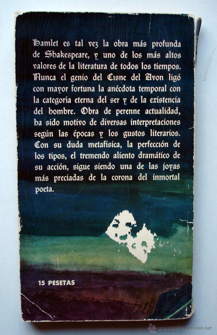 Libros de segunda mano: Hamlet, de William Shakespeare. Plaza & Jan&eacute;s, 1961. - Foto 2