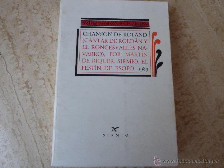 Libros de segunda mano: Chanson de Roland (Cantar de Rold&aacute;n y el Roncesvalles navarro). M. de Riquer. - Foto 1