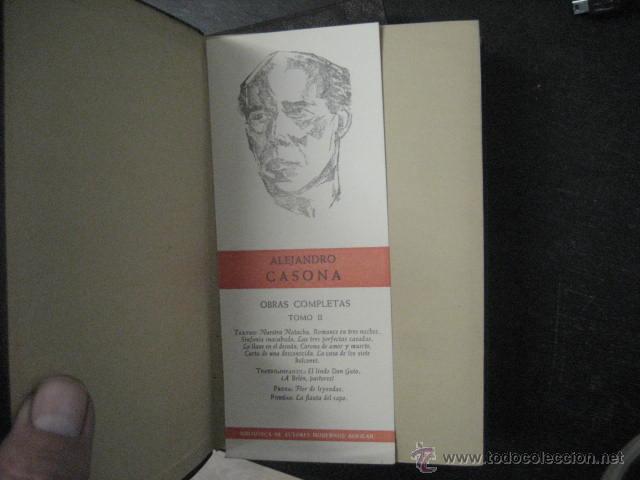 Libros de segunda mano: alejandro Casona, obras completas aguilar , 1964 , 2 tomos - Foto 3