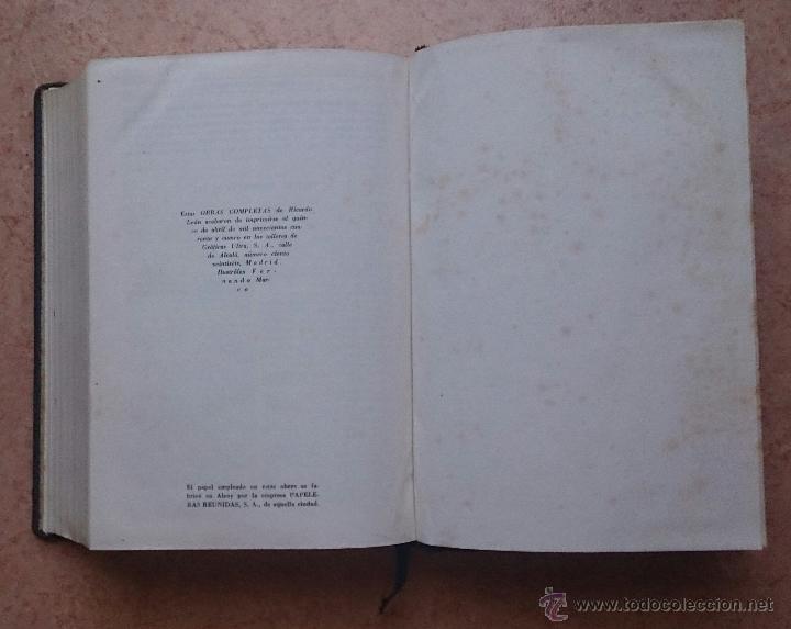Libros de segunda mano: RICARDO LE&Oacute;N - OBRAS COMPLETAS I , 1944 - BIBLIOTECA NUEVA . - Foto 7