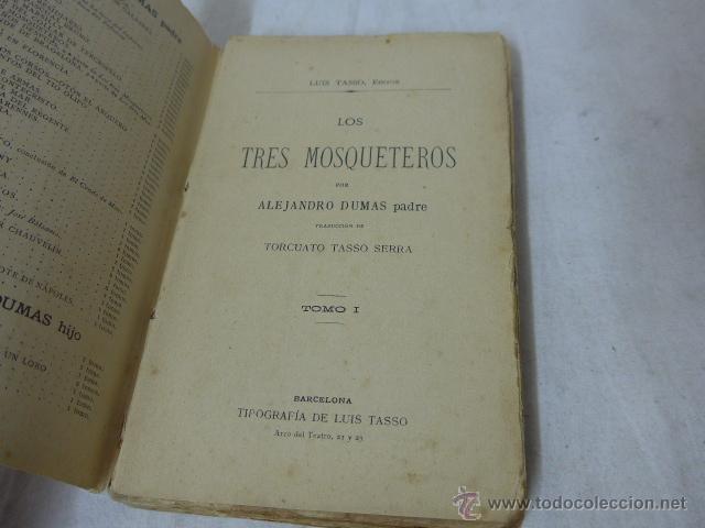 Libros de segunda mano: Libro los tres mosqueteros, alejandro dumas, tomo 1, barcelona - Foto 2