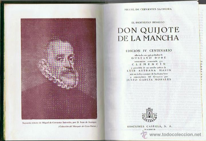 Libros de segunda mano: DON QUIJOTE DE LA MANCHA EDICI&Oacute;N IV CENTENARIO - Foto 1