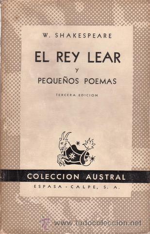 Libros de segunda mano: SHAKESPEARE, WILLIAM: EL REY LEAR Y PEQUE&Ntilde;OS POEMAS - Foto 1