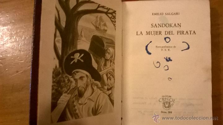Libros de segunda mano: MINI LIBRO - SANDOKAN/ LA MUJER DEL PIRATA (E. Salgari) - AGUILAR - ESPA&Ntilde;A - 1950 - Foto 3
