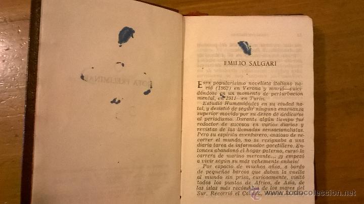 Libros de segunda mano: MINI LIBRO - SANDOKAN/ LA MUJER DEL PIRATA (E. Salgari) - AGUILAR - ESPA&Ntilde;A - 1950 - Foto 4