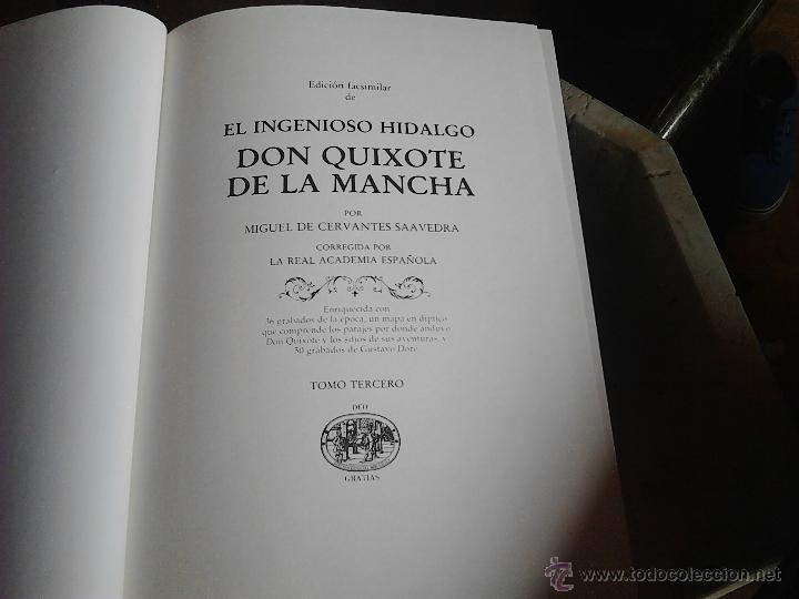 Libros de segunda mano: DON QUIXOTE CERVANTES EDICI&Oacute;N FACSIMIL TOMO III Y IV - Foto 3