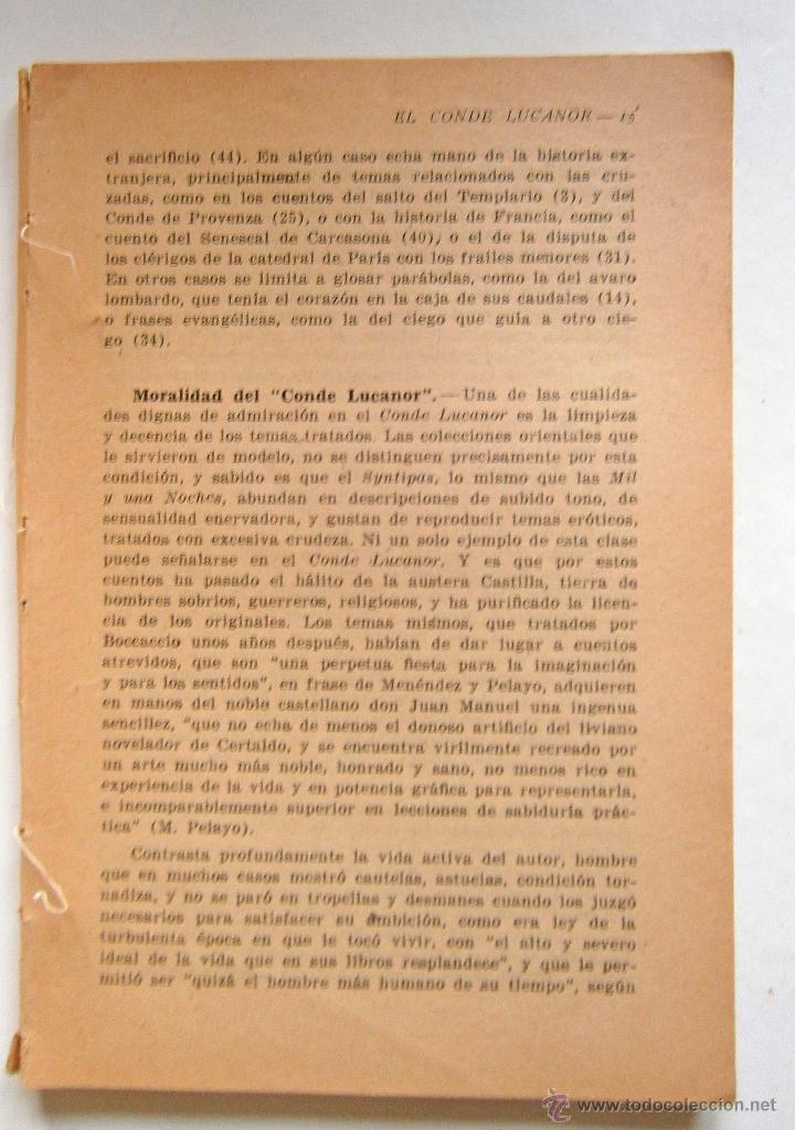 Libros de segunda mano: DON JUAN MANUEL EL CONDE DE LUCANOR EDITORIAL EBRO 1940 - Foto 4