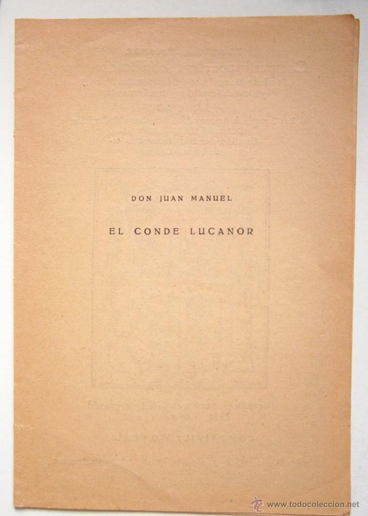 Libros de segunda mano: DON JUAN MANUEL EL CONDE DE LUCANOR EDITORIAL EBRO 1940 - Foto 6