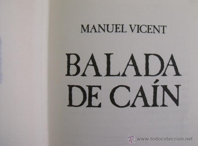 Libros de segunda mano: Libro Balada de Ca&iacute;n - Manuel Vincent (C&iacute;rculo Lectores) - Foto 1