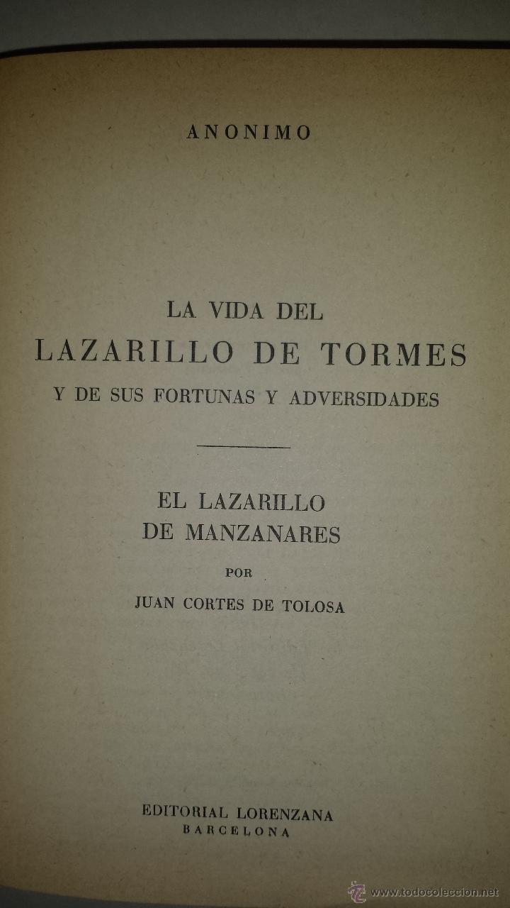 Libros de segunda mano: EL LAZARILLO DE TORMES 1&ordf; EDICION 1967 ED. LORENZANA - Foto 2