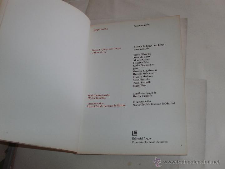 Libros de segunda mano: JORGE L. BORGES - CANTADO - 1&deg; EDICION - - Foto 2