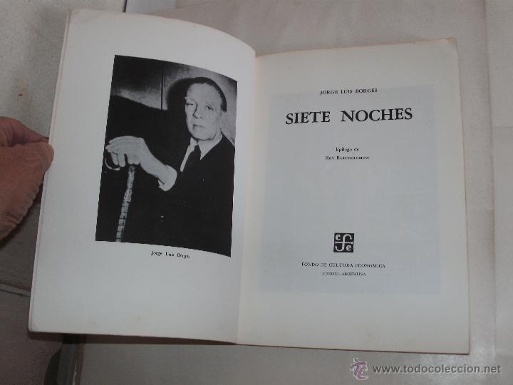 Libros de segunda mano: JORGE L. BORGES - SIETE NOCHES - 1&deg; EDICION - - Foto 2