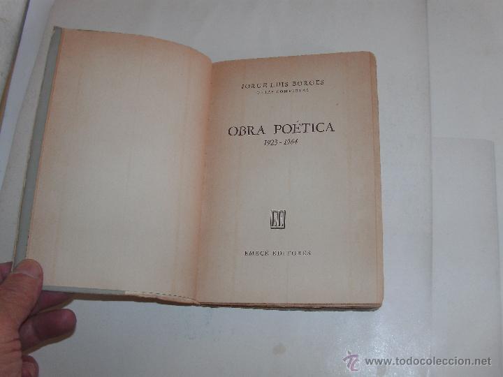 Libros de segunda mano: JORGE L. BORGES - OBRA POETICA - 1&deg; EDICION - Foto 2