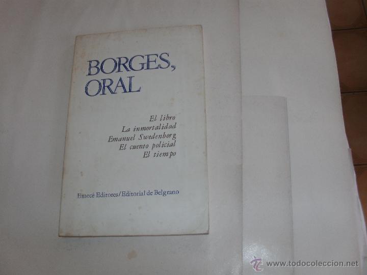 Libros de segunda mano: JORGE L. BORGES - BORGES ORAL - - Foto 1