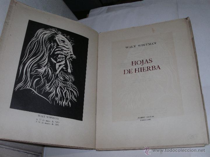 Libros de segunda mano: JORGE L. BORGES - TRADUCTOR - HOJAS DE HIERBA - - Foto 2