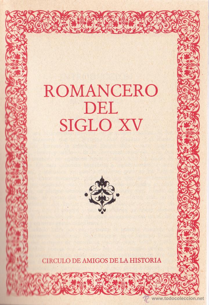 Libros de segunda mano: ROMANCERO DEL SIGLO XV - EDICION LUJO - Foto 1
