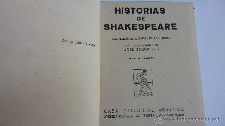 Libros de segunda mano: HISTORIAS DE SHAKESPEARE - Foto 2