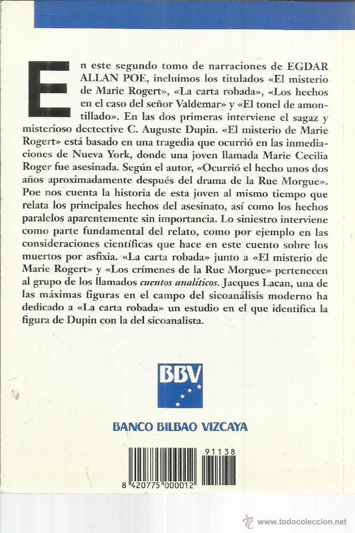 Libros de segunda mano: CUENTOS. 2. EDGAR ALLAN POE. BIBLIOTECA DEL SOL. MADRID. 1991 - Foto 3