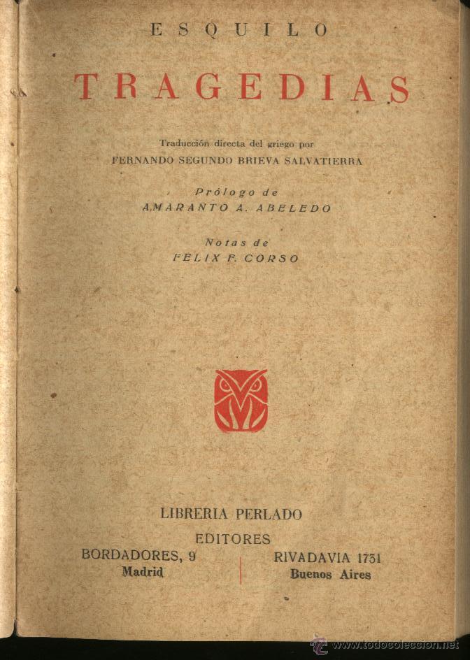 Libros de segunda mano: ESQUILO. TRAGEDIAS, - Foto 2