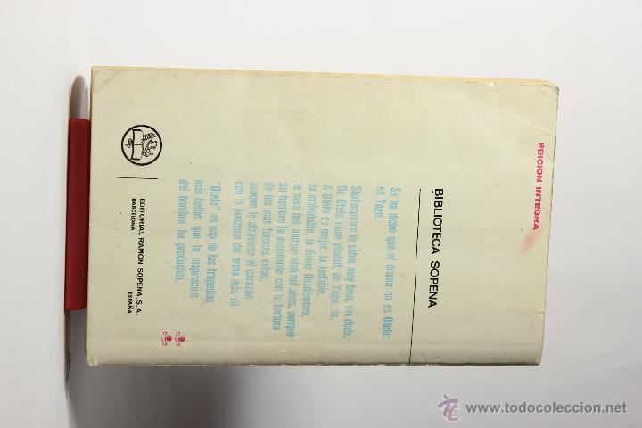 Libros de segunda mano: OTELO EL MERCADER DE VENECIA - SHAKESPEARE - EDITORIAL RAMON SOPENA - Foto 2